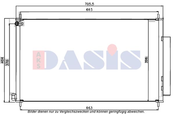 AKS DASIS Конденсатор, кондиционер 102037N